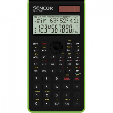 Kalkulator szkolno - naukowy SEC 160 GN 12+10 cyfrowy wys. LCD