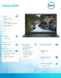 Laptop Vostro 15 (3530) Win11Pro i7-1355U/16GB/512GB SSD/15.6 FHD/Intel Iris Xe/FgrPr/Cam & Mic/WLAN + BT/Backlit Kb/4 Cell/3YPS