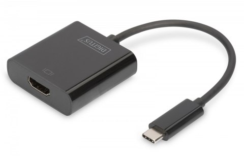 Adapter graficzny HDMI 4K 30Hz UHD na USB 3.1 Typ C, z audio, czarny, dł. 15cm Adapter graficzny HDMI 4K 30Hz UHD na USB 3.1 Typ C, z audio, czarny, dł. 15cm