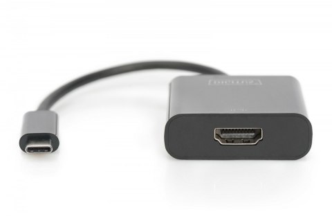 Adapter graficzny HDMI 4K 30Hz UHD na USB 3.1 Typ C, z audio, czarny, dł. 15cm Adapter graficzny HDMI 4K 30Hz UHD na USB 3.1 Typ C, z audio, czarny, dł. 15cm