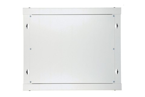 Szafka wisząca rack 9U 600x600 szara szklane drzwi