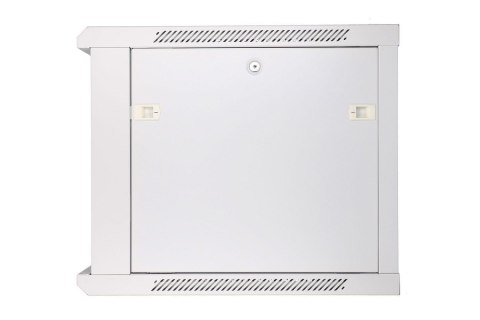 Szafka wisząca rack 9U 600x600 szara szklane drzwi