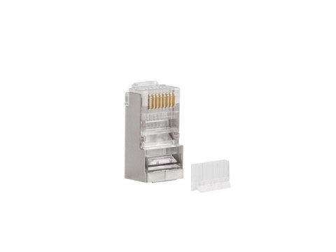 Wtyk sieciowy RJ45 8P8C kat.6 FTP (100szt) z prowadnic do linki i do drutu Wtyk sieciowy RJ45 8P8C kat.6 FTP (100szt) z prowadnic do linki i do drutu
