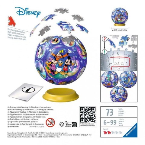 Puzzle 72 elementy 3D Kula Disney Puzzle 72 elementy 3D Kula Disney