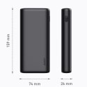 PB-Y37 Power Bank 20000mAh 65W 3xUSB PD 3.0 QC 3.0 LED