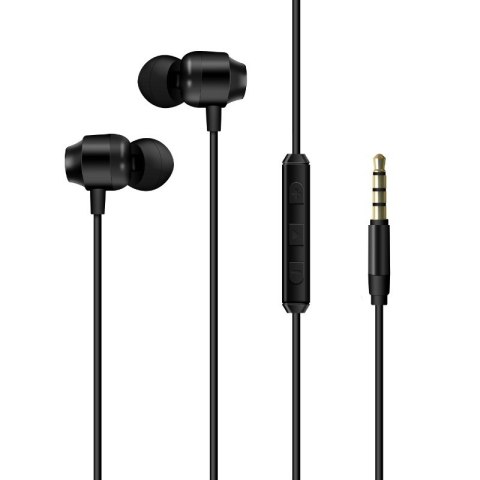 Słuchawki przewodowe jack 3,5 mm czarne Słuchawki przewodowe jack 3,5 mm czarne