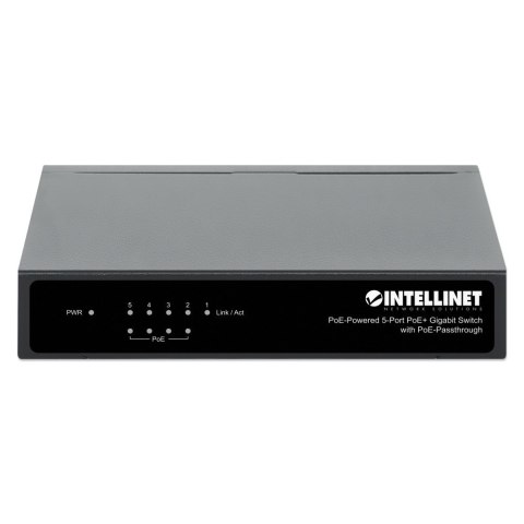 Switch Gigabit 5xPoE Passthrough zasilany PoE lub AC,68W Switch Gigabit 5xPoE Passthrough zasilany PoE lub AC,68W