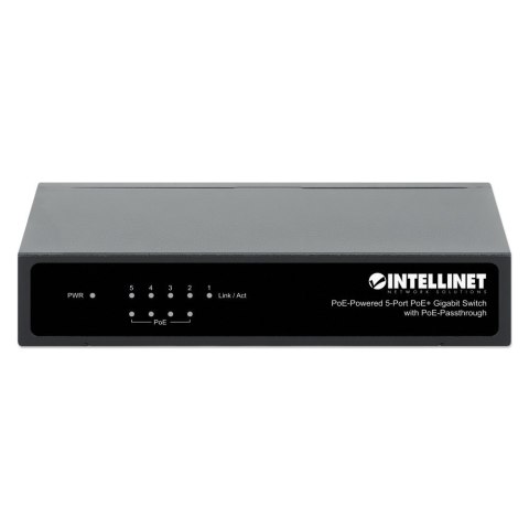 Switch Gigabit 5xPoE Passthrough zasilany PoE lub AC,68W Switch Gigabit 5xPoE Passthrough zasilany PoE lub AC,68W