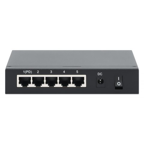 Switch Gigabit 5xPoE Passthrough zasilany PoE lub AC,68W Switch Gigabit 5xPoE Passthrough zasilany PoE lub AC,68W