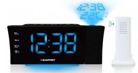 Radiobudzik z projektorem i ładowaniem USB CRP81USB