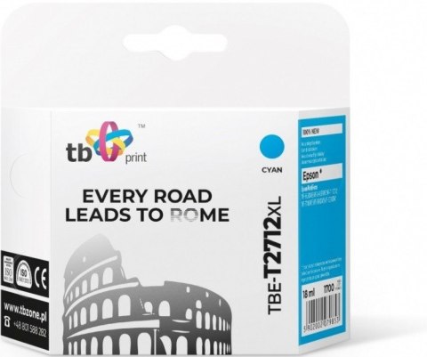 Tusz do Epson WF-3620 TBE-T2712XL cyan 100% nowy Tusz do Epson WF-3620 TBE-T2712XL cyan 100% nowy