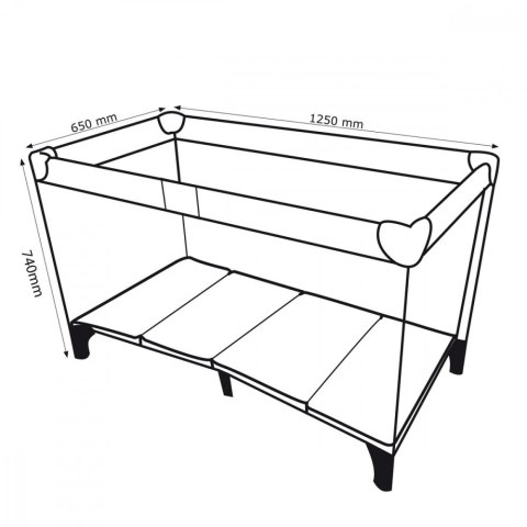 Łóżeczko turystyczne 125x65x74 cm PR-803B Niebieskie Łóżeczko turystyczne 125x65x74 cm PR-803B Niebieskie
