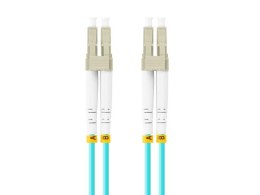 Patchcord światłowodowy mm lc/upc-lc/upc duplex 3.0mm om3 50/125 0.5m aqua