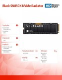 Dysk SSD Black 1TB SN850X NVMe M.2 PCIe Radiator