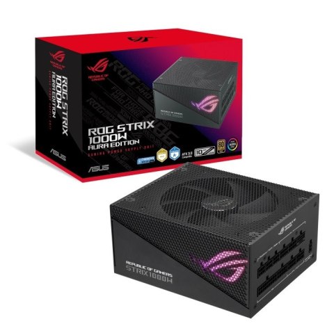 Zasilacz Rog Strix 1000W 80+ Gold Aura czarny Zasilacz Rog Strix 1000W 80+ Gold Aura czarny