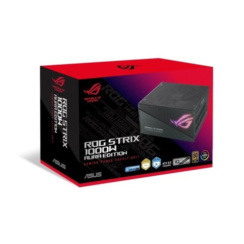 Zasilacz Rog Strix 1000W 80+ Gold Aura czarny Zasilacz Rog Strix 1000W 80+ Gold Aura czarny