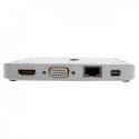 Stacja dokująca USB-C, podwójny wyświetlacz 4K HDMI/mDP, VGA, USB 3.2 Gen 1, koncentrator USB-A/C, GbE, ładowanie PD 60 W U442-D