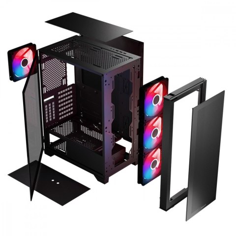 Obudowa komputerowa MISTRAL ARGB FLOW MIDI USB 3.0x2 Czarna Obudowa komputerowa MISTRAL ARGB FLOW MIDI USB 3.0x2 Czarna