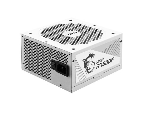 Zasilacz modularny MPG A750GF 750W 80PLUS GOLD biały Zasilacz modularny MPG A750GF 750W 80PLUS GOLD biały