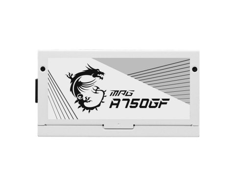 Zasilacz modularny MPG A750GF 750W 80PLUS GOLD biały Zasilacz modularny MPG A750GF 750W 80PLUS GOLD biały