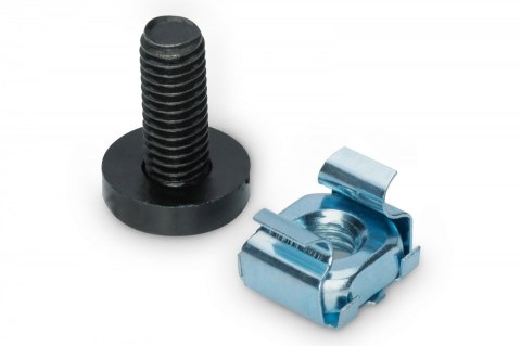 Śruby montażowe M6 19.8mm, nakrętki i podkładki do komponentów RACK 10" i 19" zestaw 50szt. czarne Śruby montażowe M6 19.8mm, nakrętki i podkładki do komponentów RACK 10" i 19" zestaw 50szt. czarne