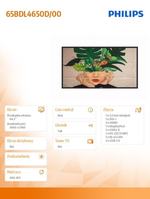 Monitor 65BDL4650D 65 cali Public Display Monitor 65BDL4650D 65 cali Public Display