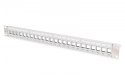Panel krosowy (patch panel) modularny 19" 24 porty pod moduły keystone, 1U, ekranowany, prowadnica kabli, wymienne pola opisowe 