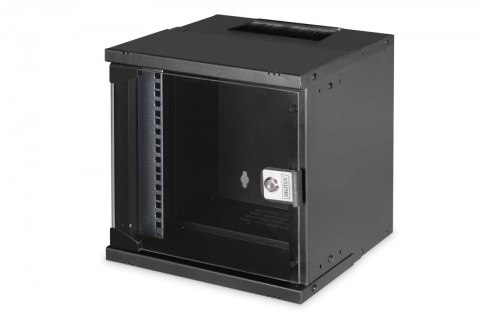 Szafa sieciowa wisząca 10 cali 6U, SOHO PRO 324 x 316 x 298 mm, nośność 60kg, drzwi szyba, niezłożona, Czarna Szafa sieciowa wisząca 10 cali 6U, SOHO PRO 324 x 316 x 298 mm, nośność 60kg, drzwi szyba, niezłożona, Czarna