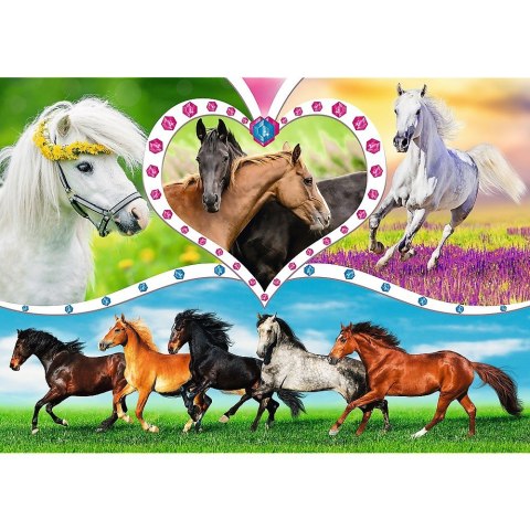 Puzzle 200 elementów - Piękne konie Puzzle 200 elementów - Piękne konie