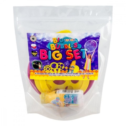 Zestaw Big Płyn 250 ml, podstawka i 3 obręcze Zestaw Big Płyn 250 ml, podstawka i 3 obręcze