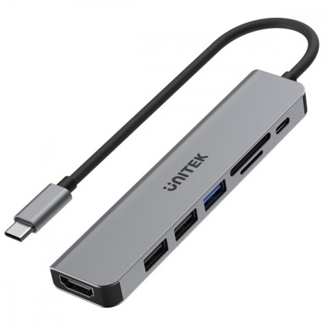 HUB USB-C 7w1 Aluminium PD 100W ; 5 Gbps ; HDMI 4K HUB USB-C 7w1 Aluminium PD 100W ; 5 Gbps ; HDMI 4K