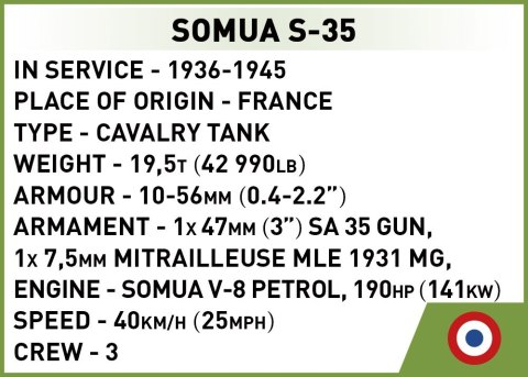 Klocki Historical Collection Somua S-35 Klocki Historical Collection Somua S-35