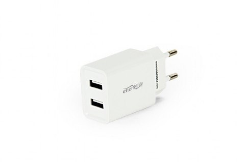 Ładowarka 2 portowa USB 2.1A biała Ładowarka 2 portowa USB 2.1A biała