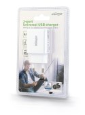 Ładowarka 2 portowa USB 2.1A biała Ładowarka 2 portowa USB 2.1A biała