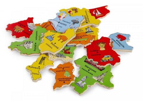Puzzle drewniane Mapa Polski Puzzle drewniane Mapa Polski