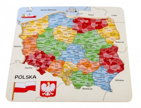 Puzzle drewniane Mapa Polski Puzzle drewniane Mapa Polski
