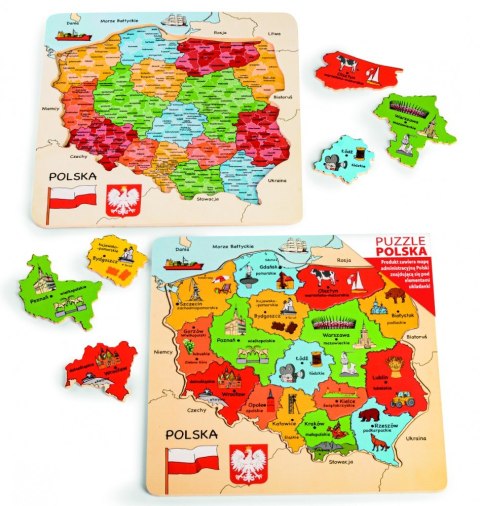Puzzle drewniane Mapa Polski Puzzle drewniane Mapa Polski