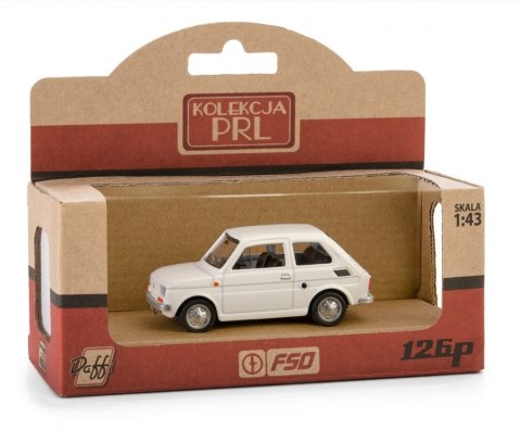 Pojazd PRL Fiat 126p biały Pojazd PRL Fiat 126p biały