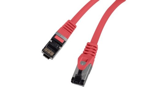 Patchcord kat.8.1 S/FTP CU 1m czerwony fluke