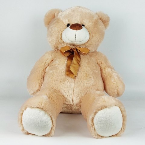 Maskotka Miś pluszowy z kokardką 70 cm beżowy Maskotka Miś pluszowy z kokardką 70 cm beżowy