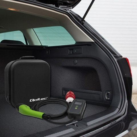 Mobilna ładowarka do samochodu elektrycznego EV z regulacją 2w1 Typ2 | 11kW | CEE 5 PIN | WiFi | LCD | 3 fazy | Przenona | Wall