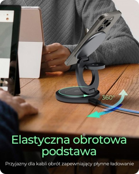 Ładowarka IB-SH101-CH bezprzewodowa do telefonu zegarka i słuchawek Ładowarka IB-SH101-CH bezprzewodowa do telefonu zegarka i słuchawek