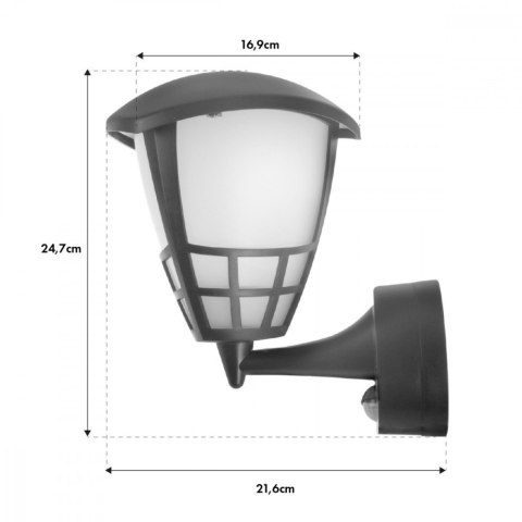 Kinkiet z czujnikiem ruchu IP65 MCE518GR Kinkiet z czujnikiem ruchu IP65 MCE518GR