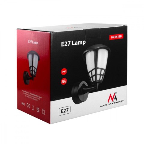Kinkiet zewnętrzny E27 MCE519 B IP65 60W Kinkiet zewnętrzny E27 MCE519 B IP65 60W