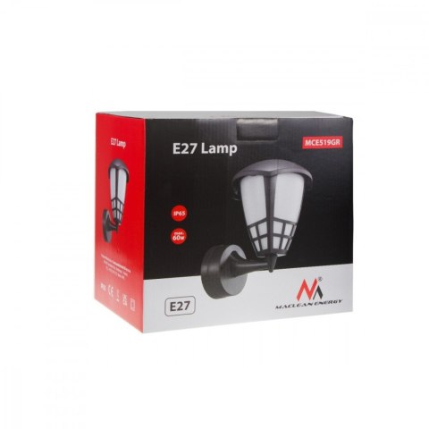 Kinkiet zewnętrzny E27 MCE519 GR IP65 60W Kinkiet zewnętrzny E27 MCE519 GR IP65 60W