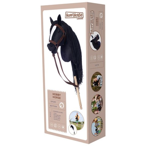 Koń na kiju Hobby Horse HOPPIHORSE A3 czarny Koń na kiju Hobby Horse HOPPIHORSE A3 czarny