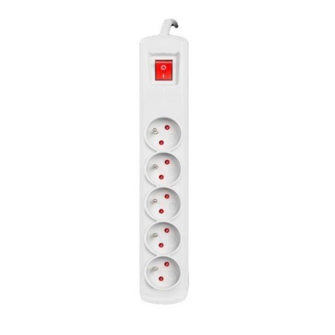 Listwa zasilająca R5 3m wtyk prosty 5x230V PL szara