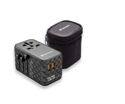 Adapter podróżny UTA-06 32121 ładowarka GaN PD 100W, QC 4+, 2x USB-C, 2x USB-A, 180 krajów Adapter podróżny UTA-06 32121 ładowarka GaN PD 100W, QC 4+, 2x USB-C, 2x USB-A, 180 krajów