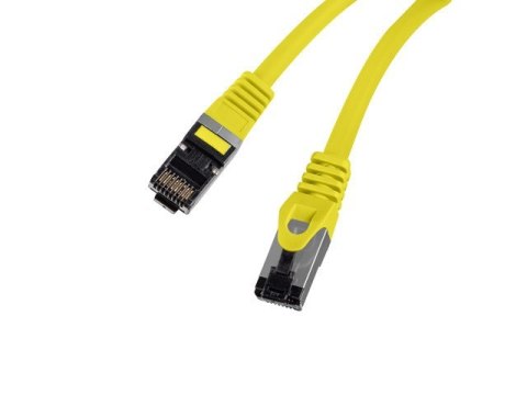 Patchcord kat.8.1 S/FTP LSZH CU 0.25m żółty fluke passed