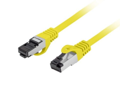Patchcord kat.8.1 S/FTP LSZH CU 0.25m żółty fluke passed